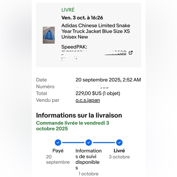 XS Adidas Blue Tang Jacket - Picture 4 of 4